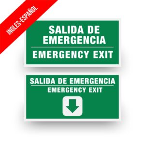 Salida de emergencia 30x15cm