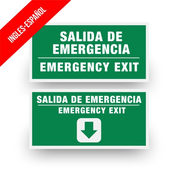 Salida de emergencia 30x15cm